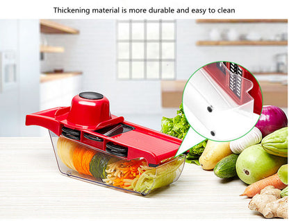 10 in 1 Mandoline Slicer Vegetable Cutter – Stainless Steel Blades, Manual Peeler, Carrot & Cheese Grater, Dicer Kitchen Tool