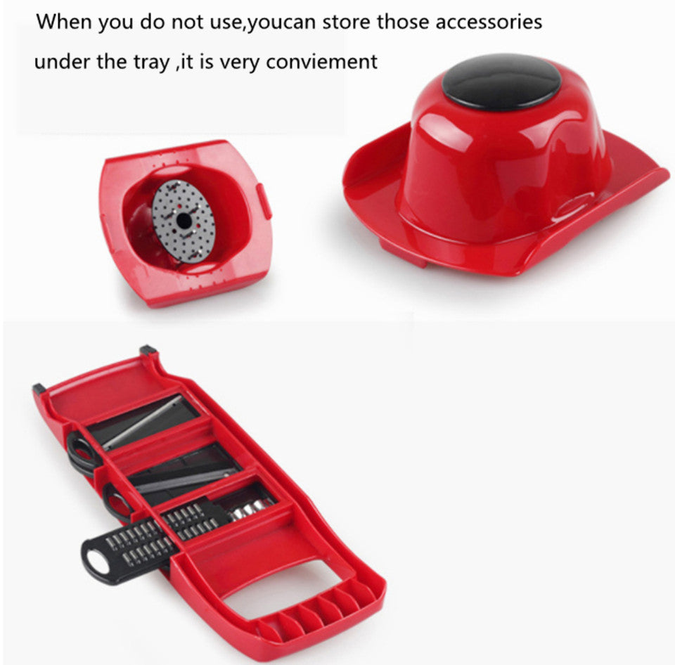 10 in 1 Mandoline Slicer Vegetable Cutter – Stainless Steel Blades, Manual Peeler, Carrot & Cheese Grater, Dicer Kitchen Tool
