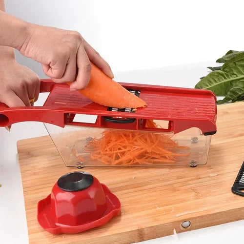 10 in 1 Mandoline Slicer Vegetable Cutter – Stainless Steel Blades, Manual Peeler, Carrot & Cheese Grater, Dicer Kitchen Tool